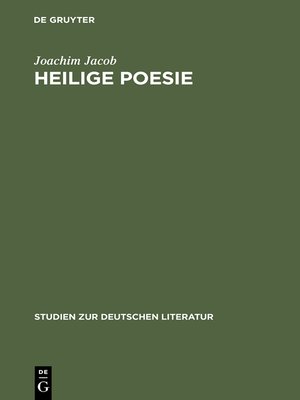 cover image of Heilige Poesie